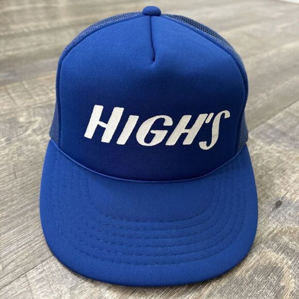 VTG Mesh Foam Rope Trucker Hat Snap‎ Back Blue High’s Gas Station Summer Beach